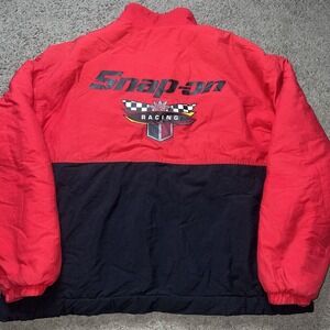 Snap-On Racing Swingster Puffer Jacket Mens Size Large Vintage Made in USA